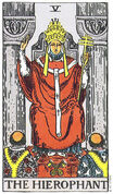 The Hierophant tarot card
